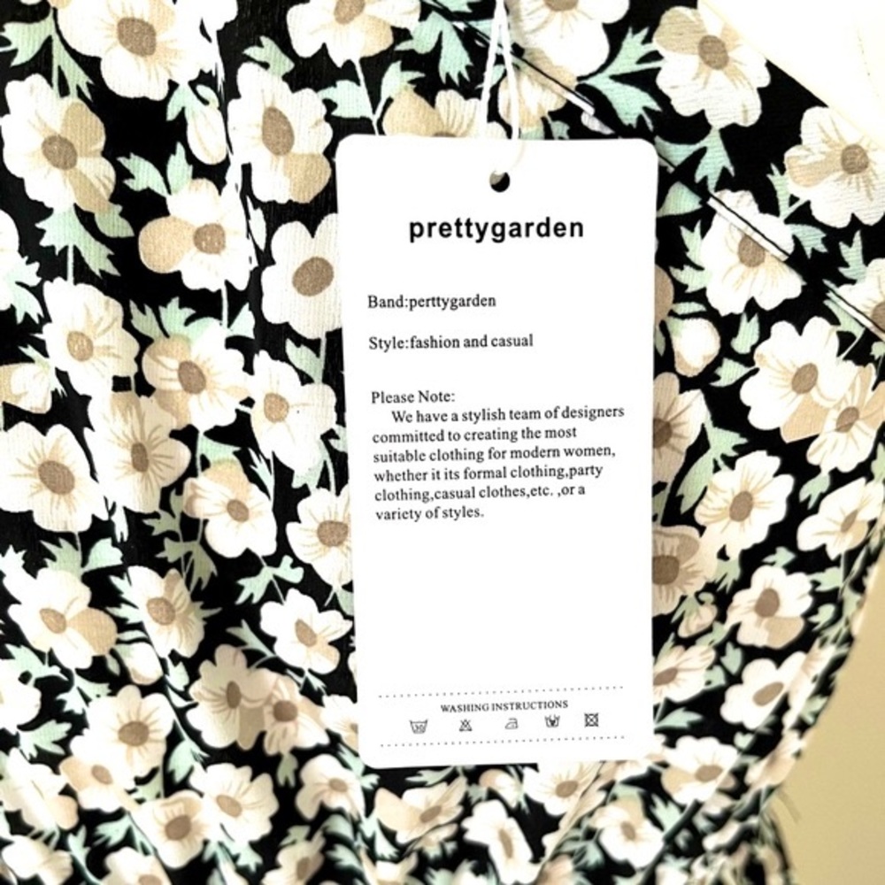 NEW pretty garden one-shoulder tiered ruffle dress - Picture 3 of 10